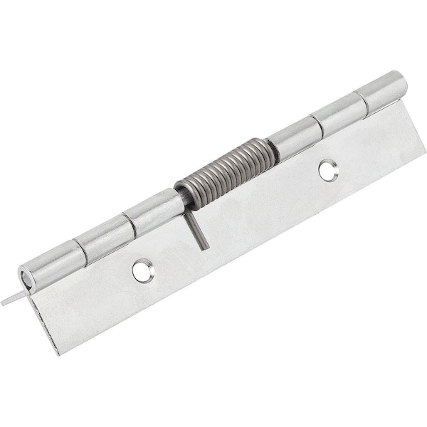 Spring Hinge Spring Open A=40, B=120, Form:B Round Hole, Steel Galvanized